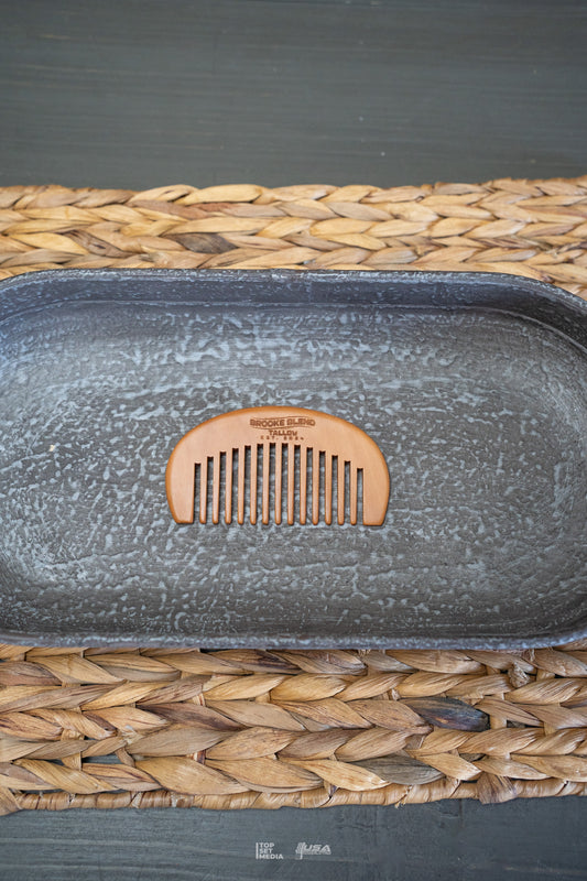 Wide Tooth Wood Beard Comb