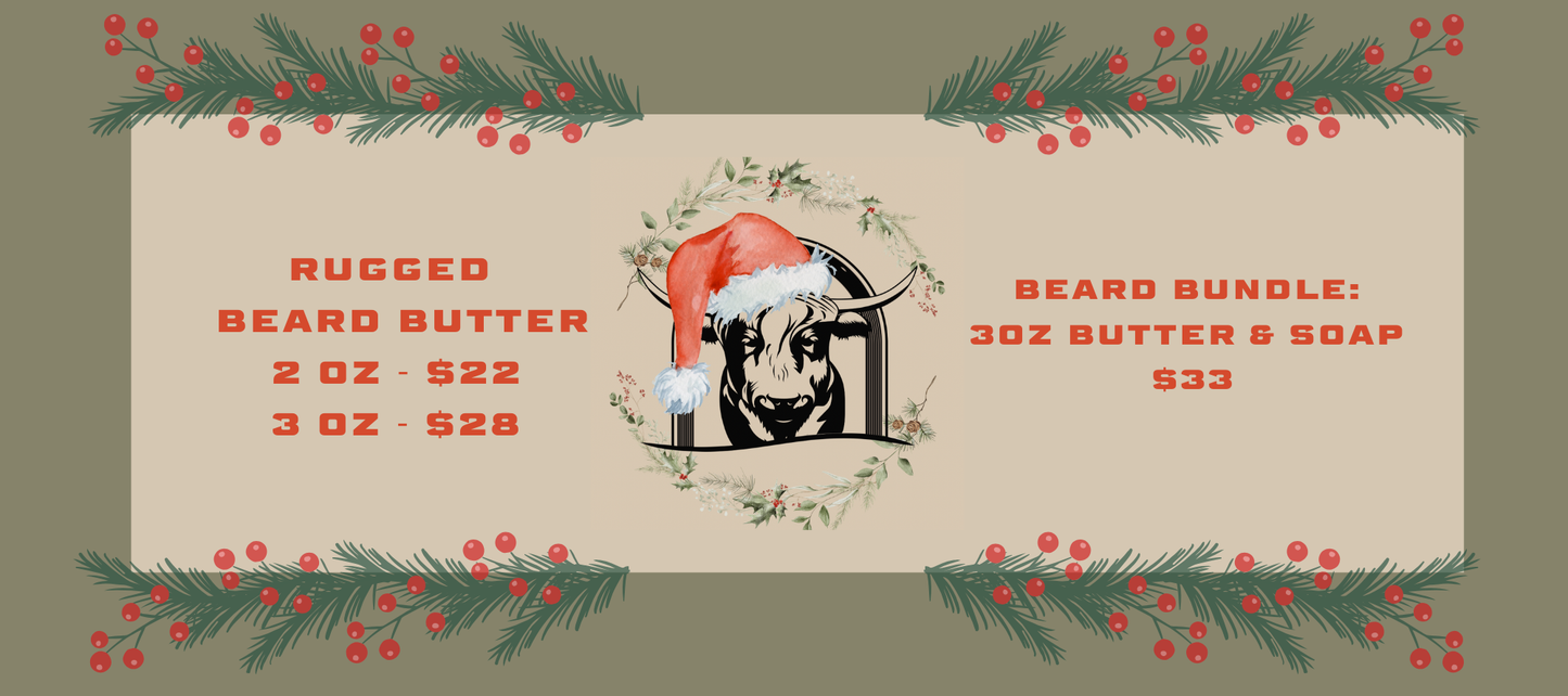 Rugged Beard Butter 3oz and Soap $33